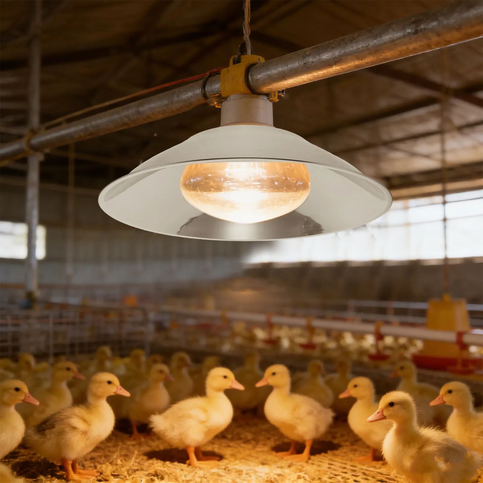 Stainless Steel Heat Lamp Guard 14 Inch Heat Resistant Cage Shade for Poultry Brooder Reptile Heating Light