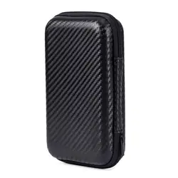 EVA Hard Protective Case For R35S/R36S Portable Game Console Bag Carbon Fiber Patterned Game Console Storage Bag Game Accessory