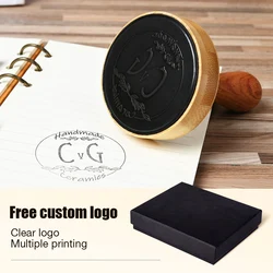 Personalized Logo Self-lnking Stamp Wooden Photosensitive ink Stamp Custom Weddding Seal Stamp Logo For Wedding Business Brand