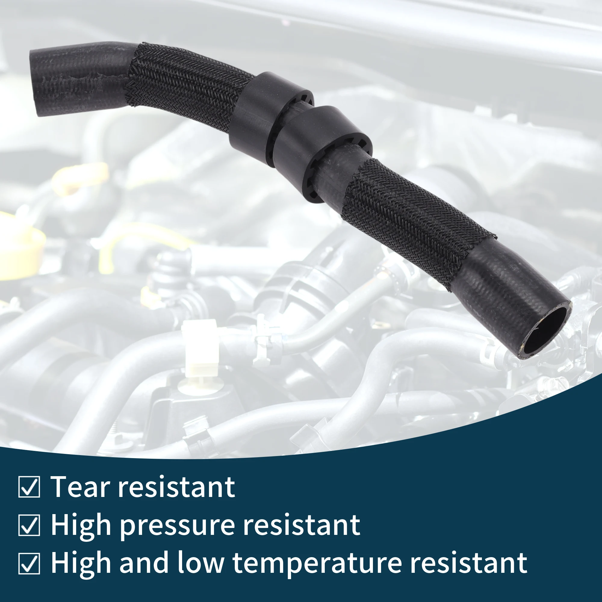 UXCELL ラジエーターホース ヒーターホース No.LR008202 ランドローバー用 レンジローバースポーツ 2010 ラバー冷却液パイプ ブラック 1個