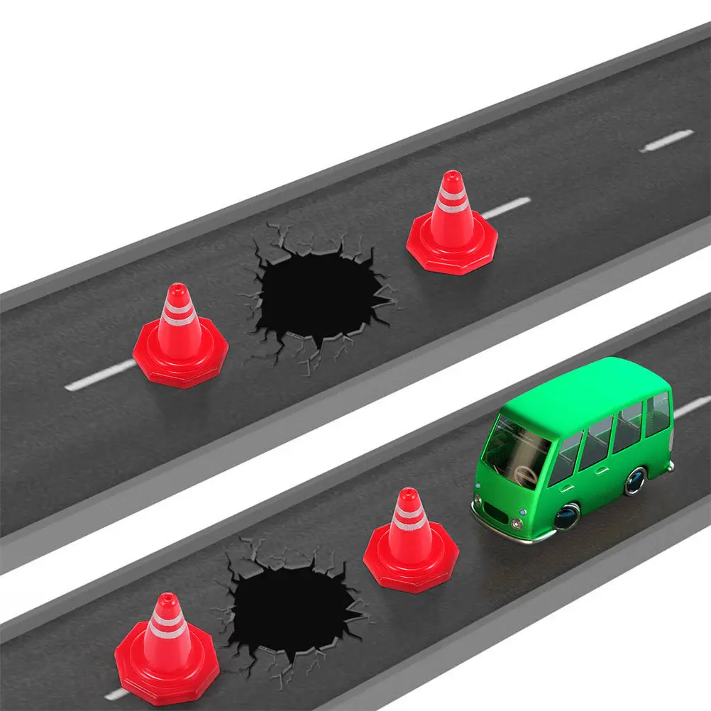 24Pcs Mini Traffic Cones Red PP Material Compact Size Simulation Parking Scene Accessories Road Safety Education for Kids
