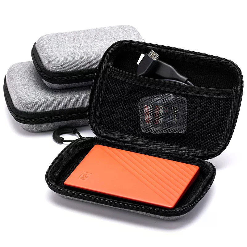 Portable Shockproof Headphone Case Earphone Bag Headset Storage Bag Hard Shell Earphone Accessories Memory Card USB Cable