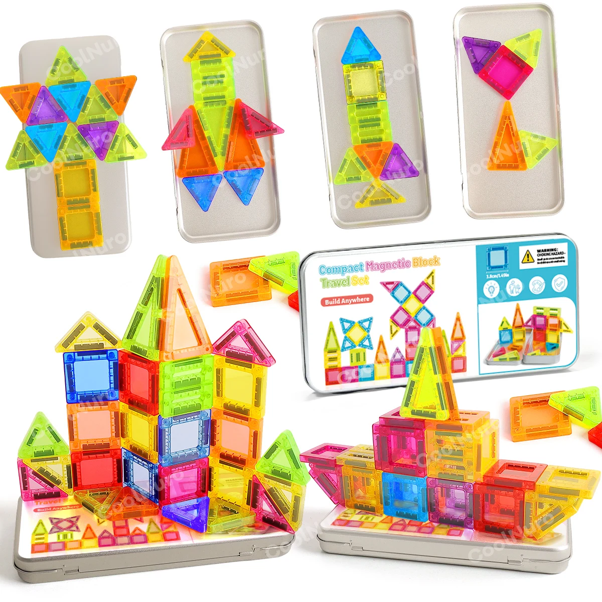 

DIY Model Designer Construction，Magnetic Building Block Toys Set，Magnet Block Montessori Educational Toys For Kids Gifts