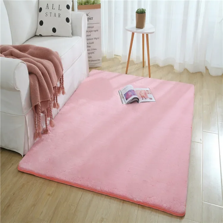 Imitation Rabbit Hair Carpet Bedroom Bed Blanket Household Thickened Dense Living Room Coffee Table Anti Rabbit Hair Carpet