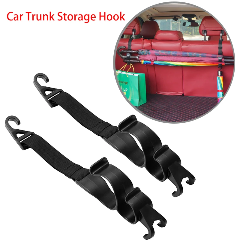 

Auto Car Trunk Storage Hook Multi-function Rear Seat Headrest Hanging Hook Umbrella Bag Holder Car Interior Stowing Organizer