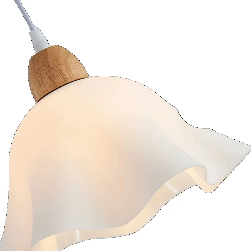 

Nordic simple modern Japanese cream style log style restaurant chandelier bar dining room table lamp