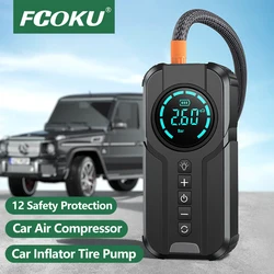 2 In 1 Portable Air Compressor Wireless Car Air Pump Power Bank Auto Tyre Inflator Inflatable Pump For Electric Motorcycle Tires