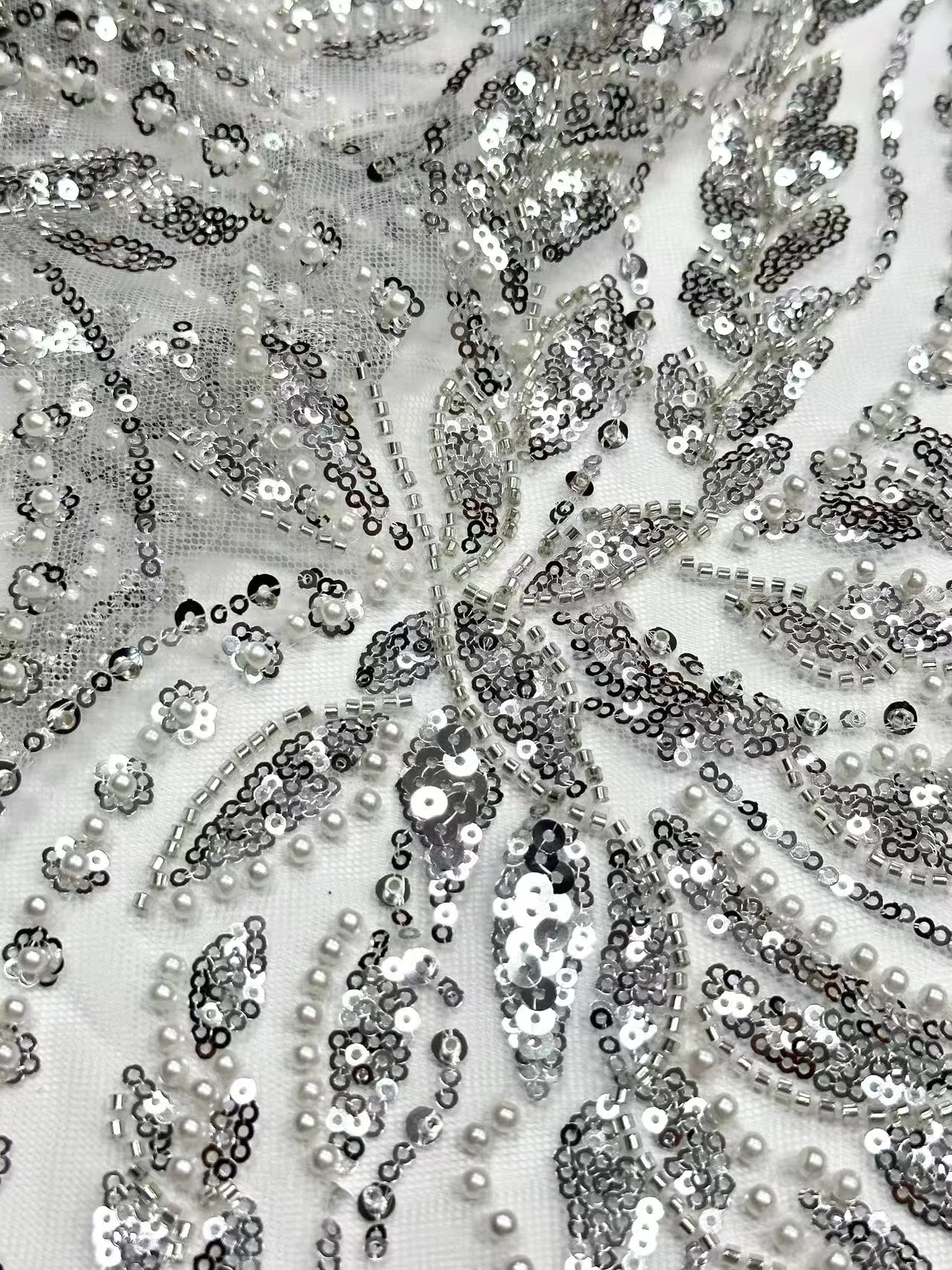 Afrykańska koronka z koralikami, cekinami, francuska siatka koronkowa, wysokiej jakości luksusowa tkanina do szycia DIY dla kobiet, suknie ślubne TP1683