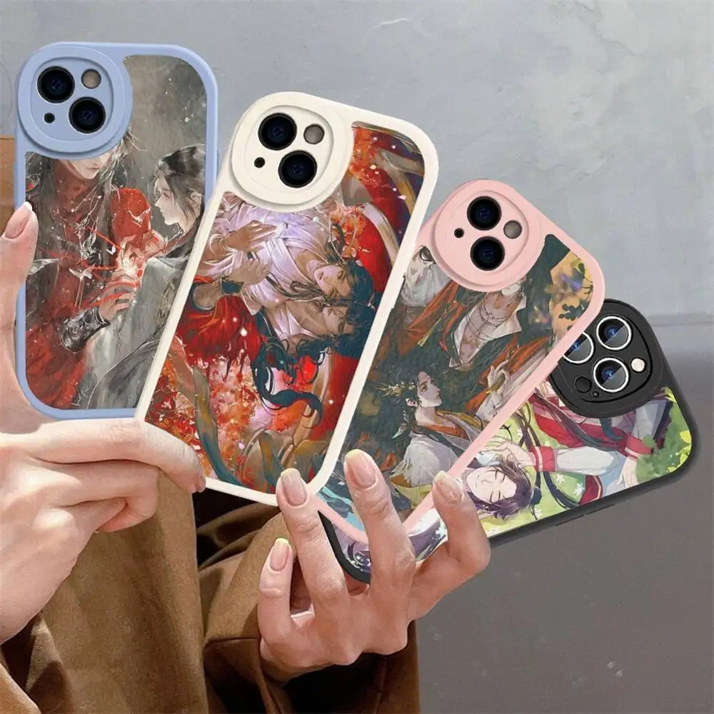 

Anime H-Heaven Official's Blessing Phone Case For IPhone 16 15 14 11 12 13 Pro Max Plus Back Leather Shell