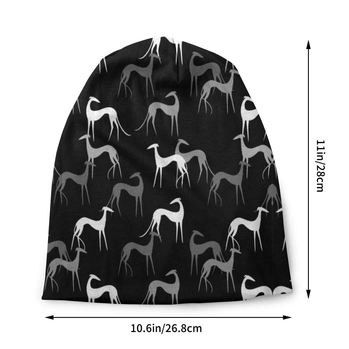 Unisex Bonnet Winter Warm Knitted Hat Sighthounds Fashion Beanies Caps Adult Greyhound Whippet Dog Beanie Hats Outdoor Ski Cap