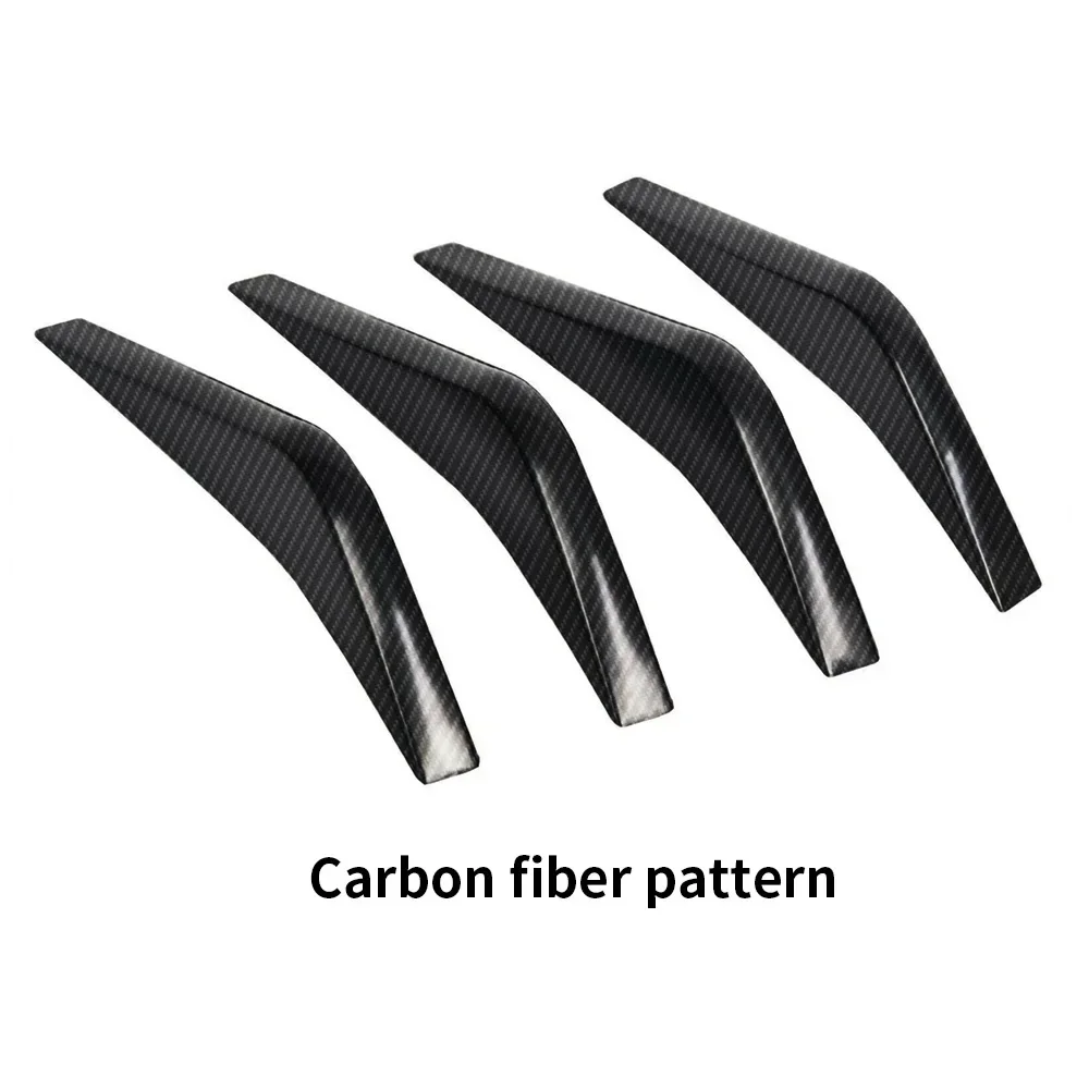 

4 шт., диффузор, шунтирующий плавник, комплект спойлера Canard, внешние детали для стайлинга кузова для Chevrolet Corvette C7 2014-2019, губа заднего бампера