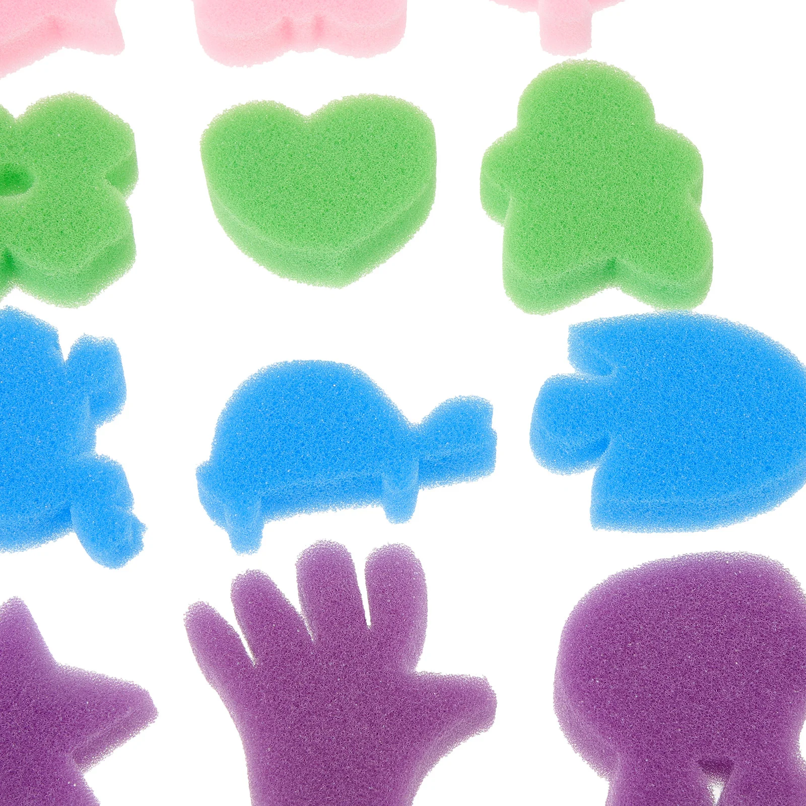 24Pcs DIY Colorful Graffiti Sponges Painting Tools Painting Sponges Animal Shaped Assorted Pattern for Drawing Graffiti(Random C