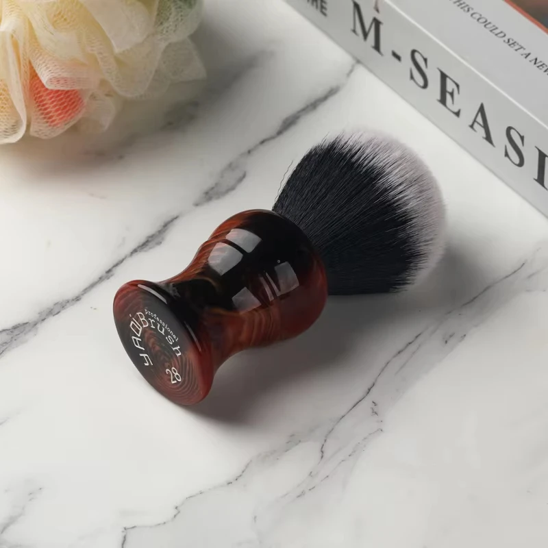 Yaqi 28 مللي متر سهرة الاصطناعية عقدة الرجال فرشاة الحلاقة للرجال مريحة المتانة مريح الراتنج مقبض لفرشاة الحلاقة الرطبة #3