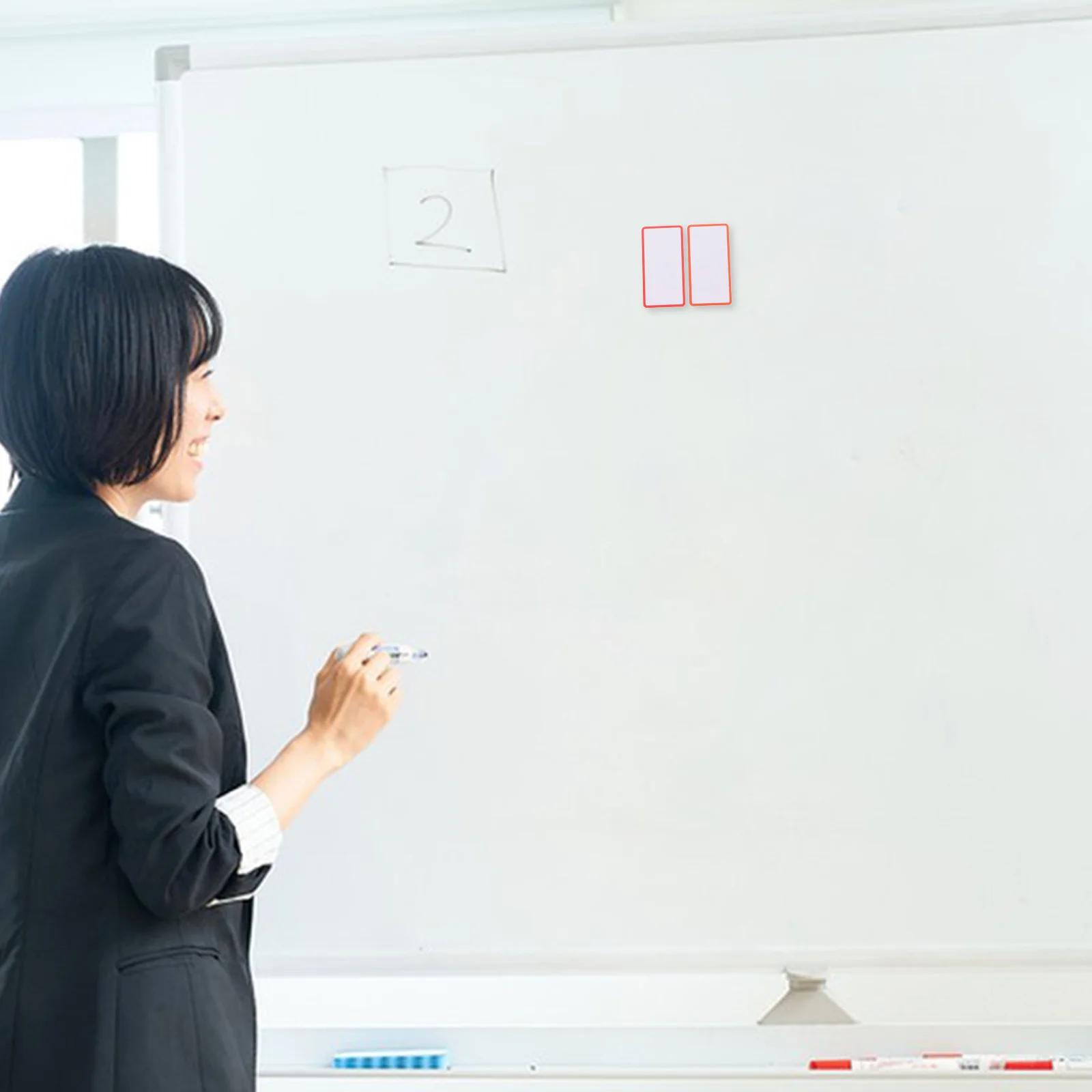 48 قطعة من الملصقات المغناطيسية للمسح الجاف وقابلة لإعادة الاستخدام لتنظيم تخزين خزانة الثلاجة والمكتب والمنزل