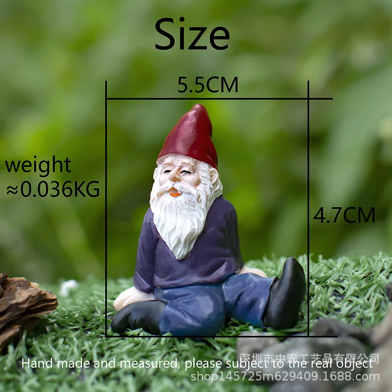 Personalized Garden Ornaments Gnome Crafts Cross-border Micro Landscape Scene Set Decorations Fitness Dwarf