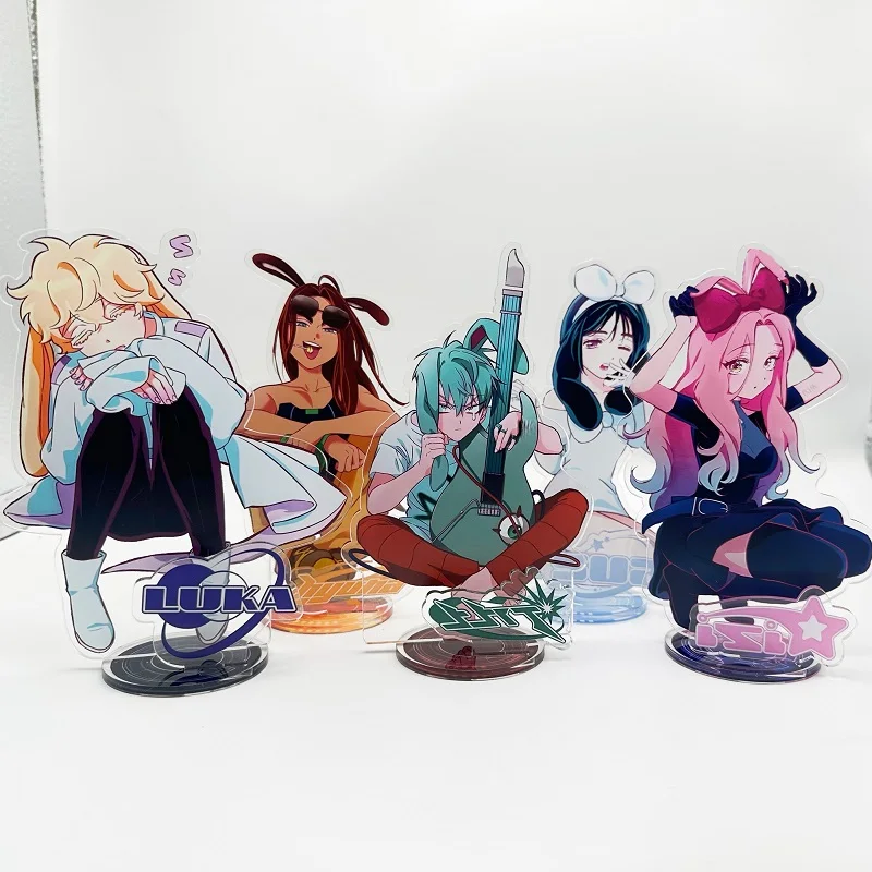 15CM Alien Stage Anime Dual plug Hyuna Ivan Figures Acrylic Stand Character Ornament Anime Goods  Doll Gifts Desktop Stand