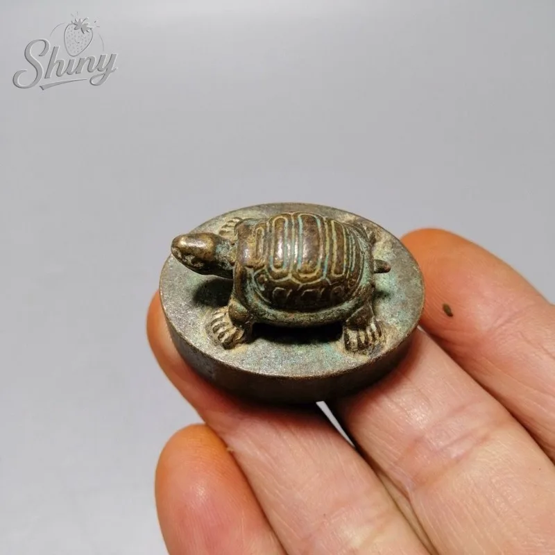 

Antique Collectibles: Miniature Replica Bronze Seal From The Han Dynasty Tortoise Seal