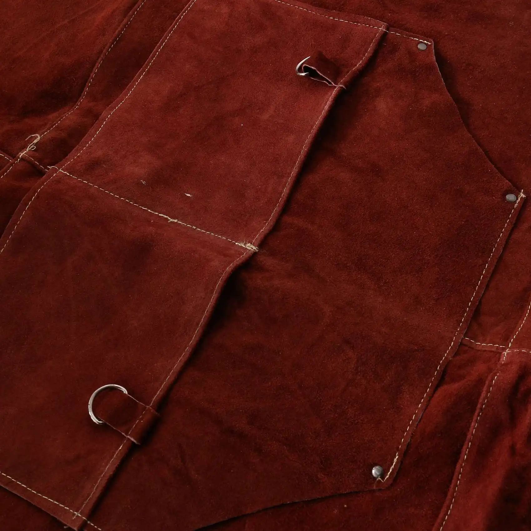 Новый кожаный сварочный фартук — жарко и пламя — прочный рабочий фартук с 6 карманами, большой размер 42 дюйма