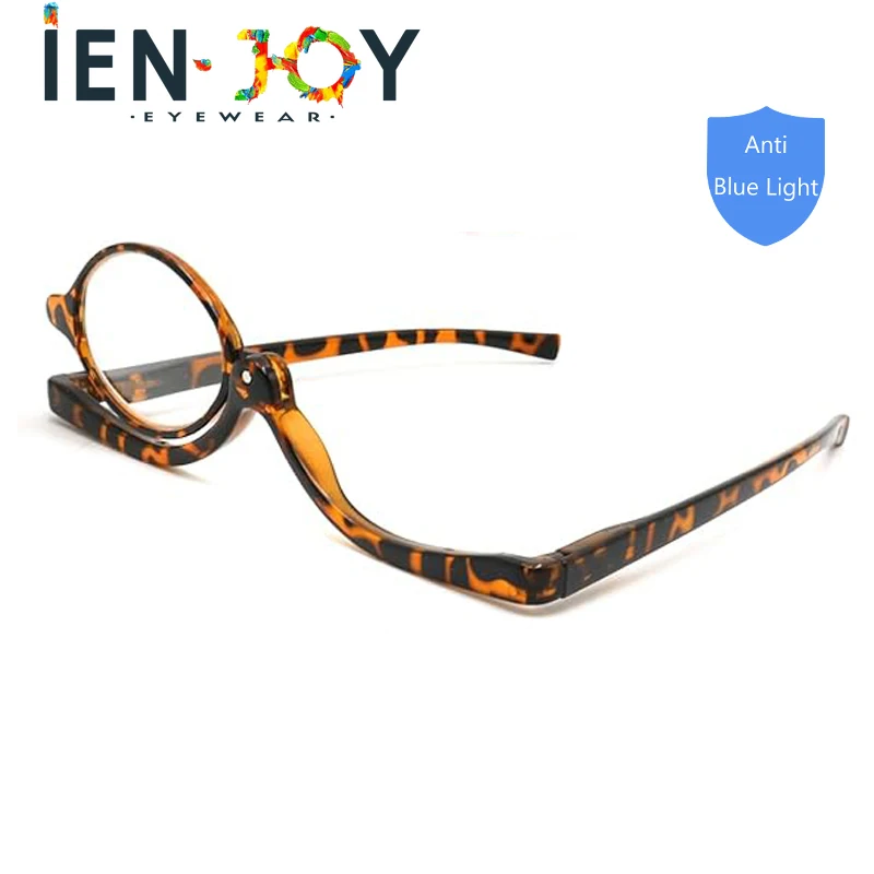 IENJOY Blue Light Blocking Makeup Reading Glasses Magnifying Flip Down Cosmetic Readers for Women +1 +1.5 +2 +2.5 +3