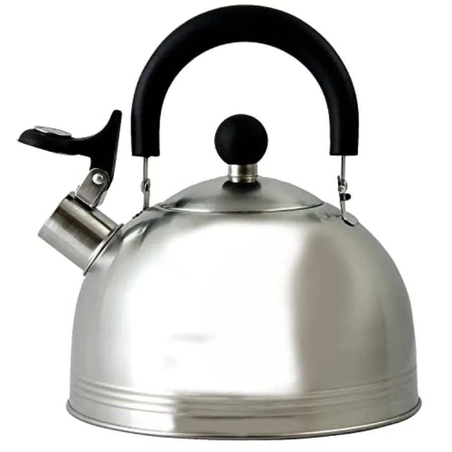 

Carterton Stainless Steel Whistling Tea Kettle 1.5-Quart Capacity, Finish, Durable Tea Kettle for Stovetop, Fast Boiling, Easy