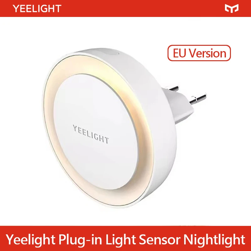 Умный ночник Yeelight, вилки европейского стандарта, интеллектуальное распознавание, энергосберегающий датчик освещенности с низким энергопотреблением для умного дома Умный ночник Yeelight, вилки европейского стандарта, интеллектуальное распознавание, энергосберегающий датчик освещенности с низким энергопотреблением для умного дома