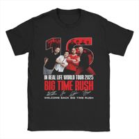 Printed BIG TIME RUSH IN REAL LIFE WORLD TOUR 2025 T Shirt for Unisex Women Men Cotton Tee Shirt Short Sleeve Tops