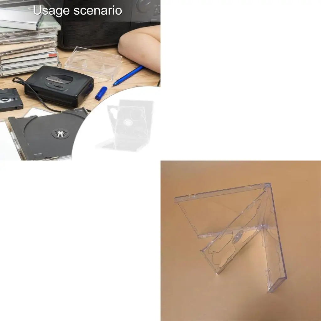 

Disc Case Standard Single Clear Disc Case VCD Cover Protective Case Replacement