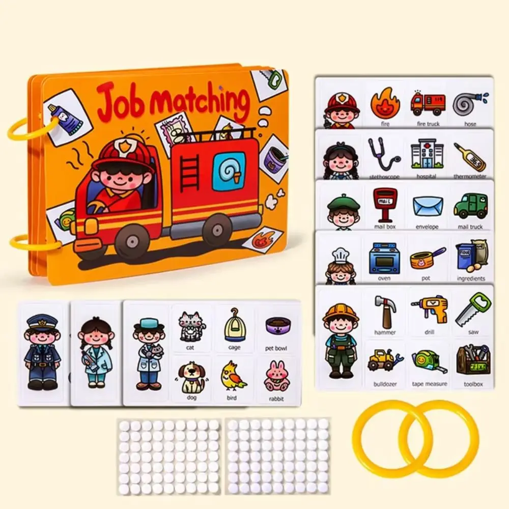 หนังสือสร้างคำศัพท์ CVC แบบอินเทอร์แอคทีฟ หนังสือฝึกทักษะการเรียนรู้จำนวน 1-10 คำ ฝึกการจดจำคำศัพท์ ติดภาพซ้ำๆ ทำเอง DIY ของเล่นหนังสือเด็ก เกมจับคู่