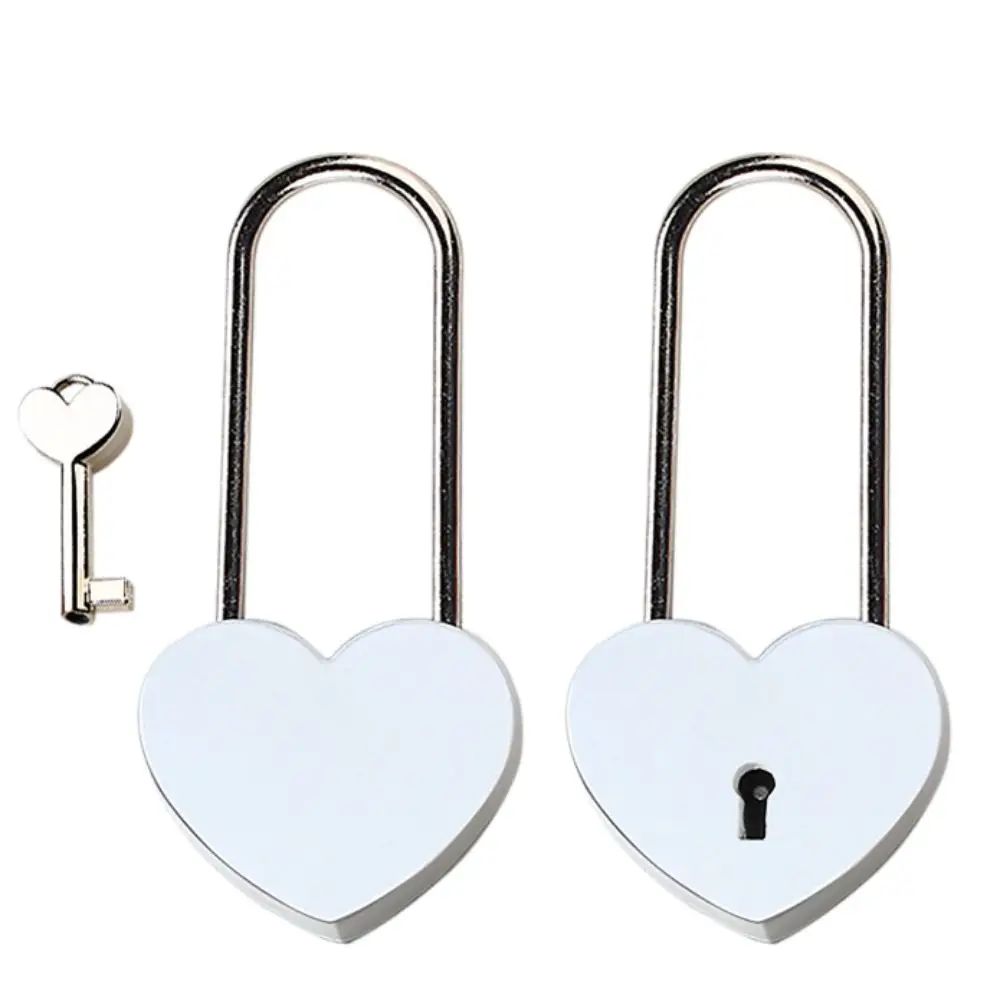 Couple Romantic Love Padlock Colorful Portable Single Heart Lock Red Cute Metal Love Lock Lovelock Bridge