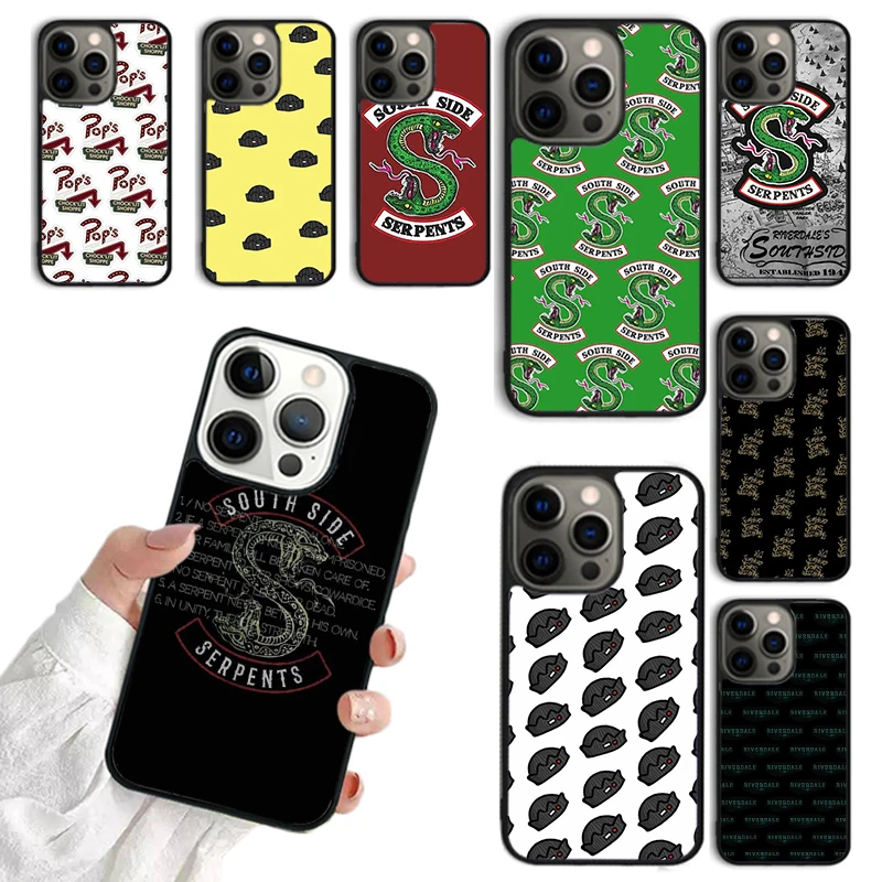 Riverdale South Side Serpents Phone Case For iPhone 16 15 14 13 12 Mini 11 Pro Max Plus X XS Max XR Cover Shell coque