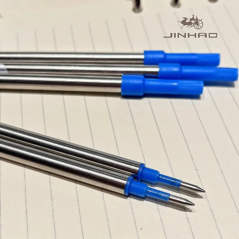 5 Stück Jinhao Gel-Tintenminen für Kugelschreiber, perfekt für Büro und Geschäft, Executive-Stift (Standard/Spirale) (blau/schwarze Tinte) – Detail 7