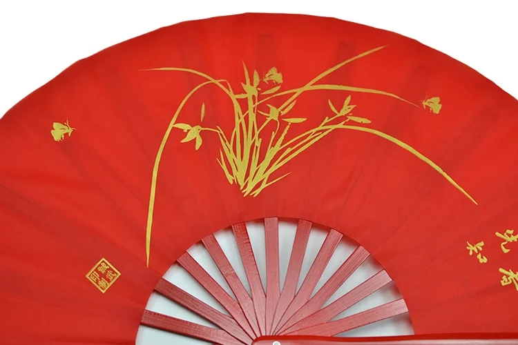 Kung Fu Tai Chi Fan Bamboo 33cm High-grade Right Hand Performance Fan Martial Arts Fans Wushu Products