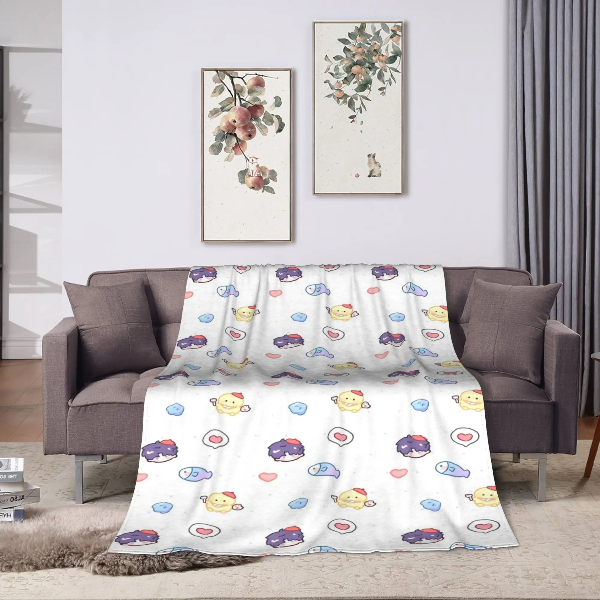 COOL V-Valko L-Love and Deepspace Blanket Quality Warm Soft  Throw Blanket Winter Camping Couch Bed Funny Bedspread