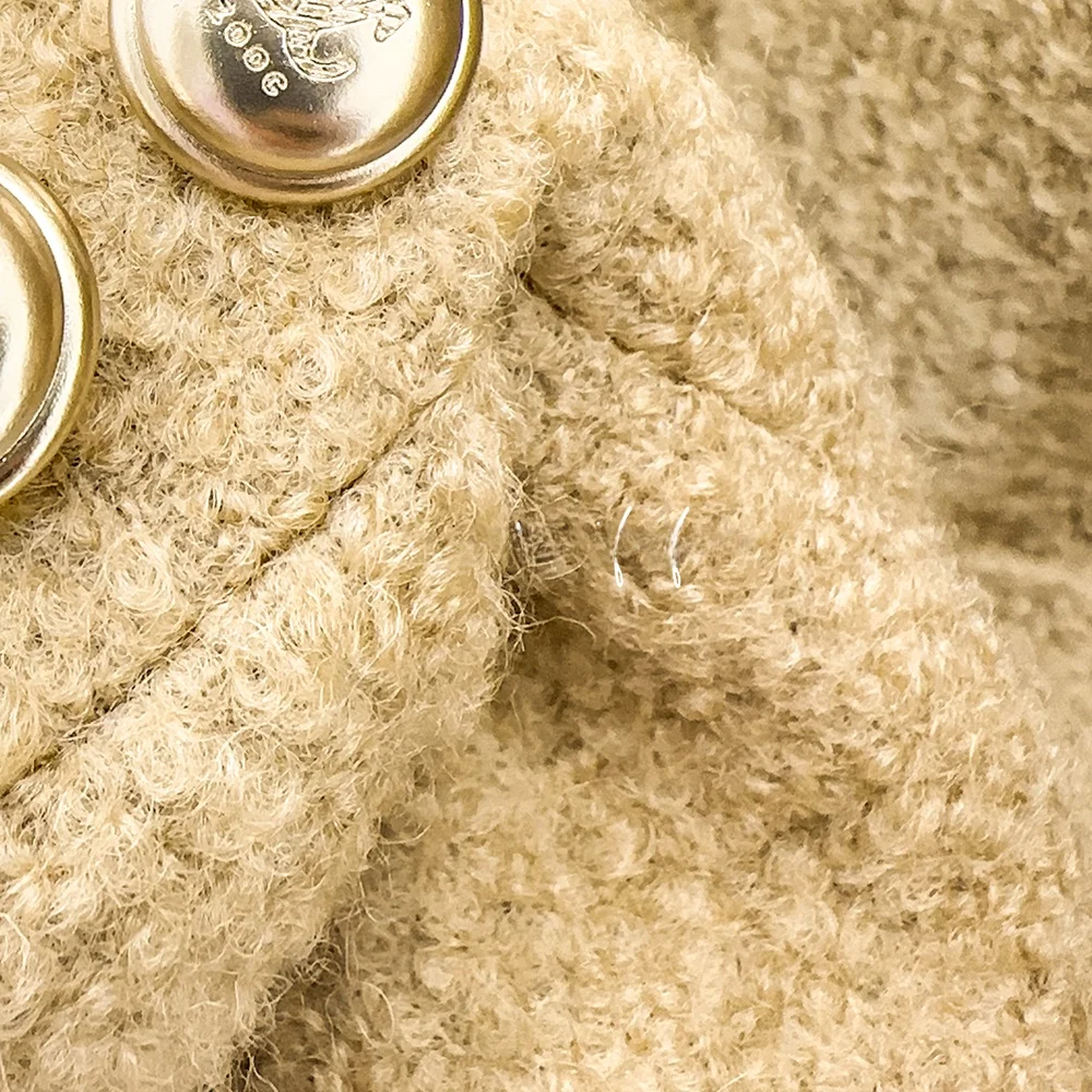 

Mimifa Pure Original Double ket однорядное однорядное пальто с яркими пуговицами Lamb Fce ort, теплое, для поездок на работу, V-Ne, обычная длина