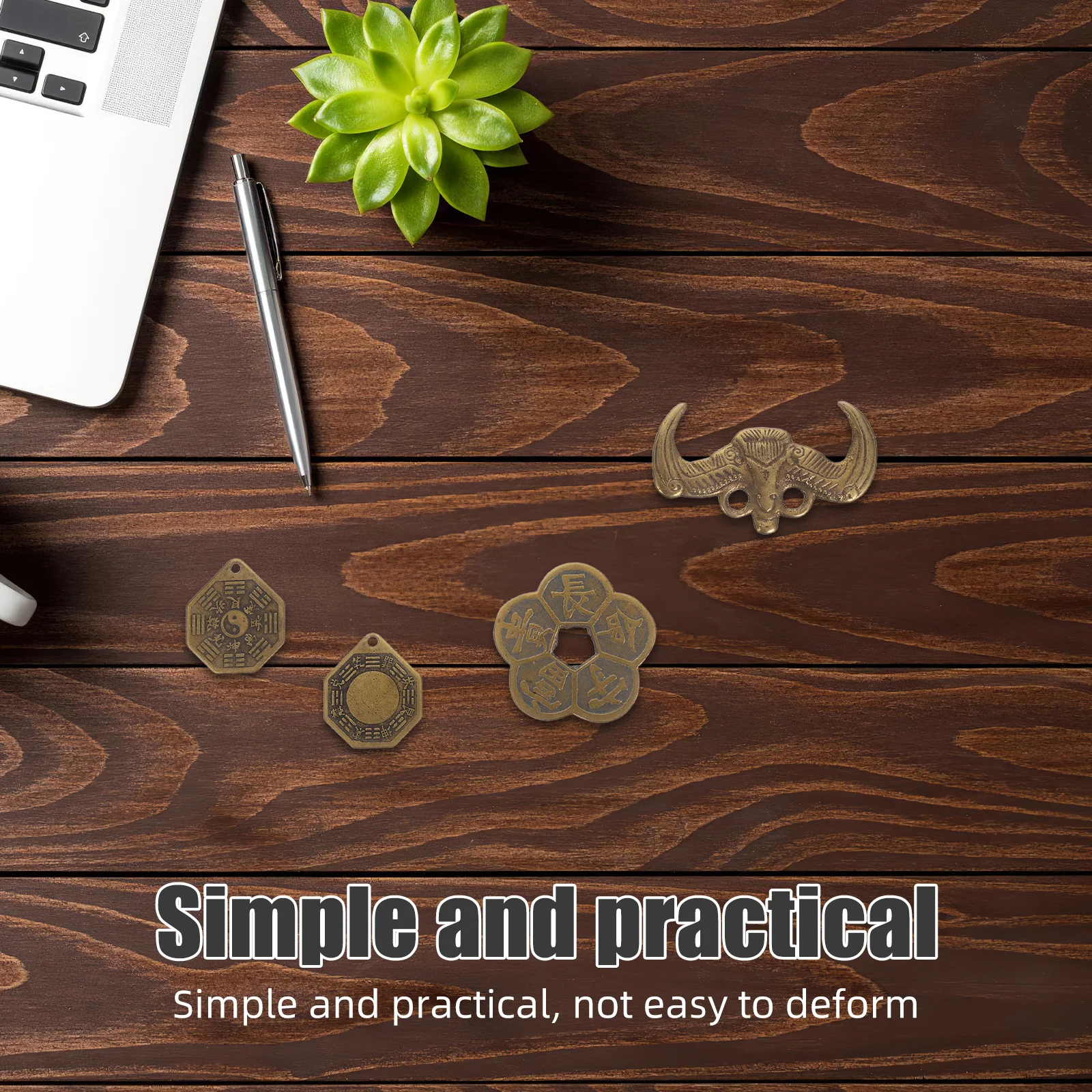 8 stks Feng Shui Munten Messing Chinese Oude Geluk Munt Voor Waarzeggerij Waarzeggerij Welvaart Decoratieve Ornament Geluk