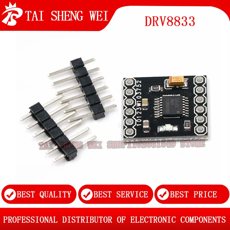 5pcs DRV8833 2Channel DC Motor Driver Module Board 1.5A 3V-10V