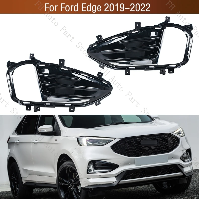 

For Ford Edge 2019 2020 20212022 Front Bumper Daytime Light Fog Lamp Trim Cover Frame Grille Lid Bezel Hood