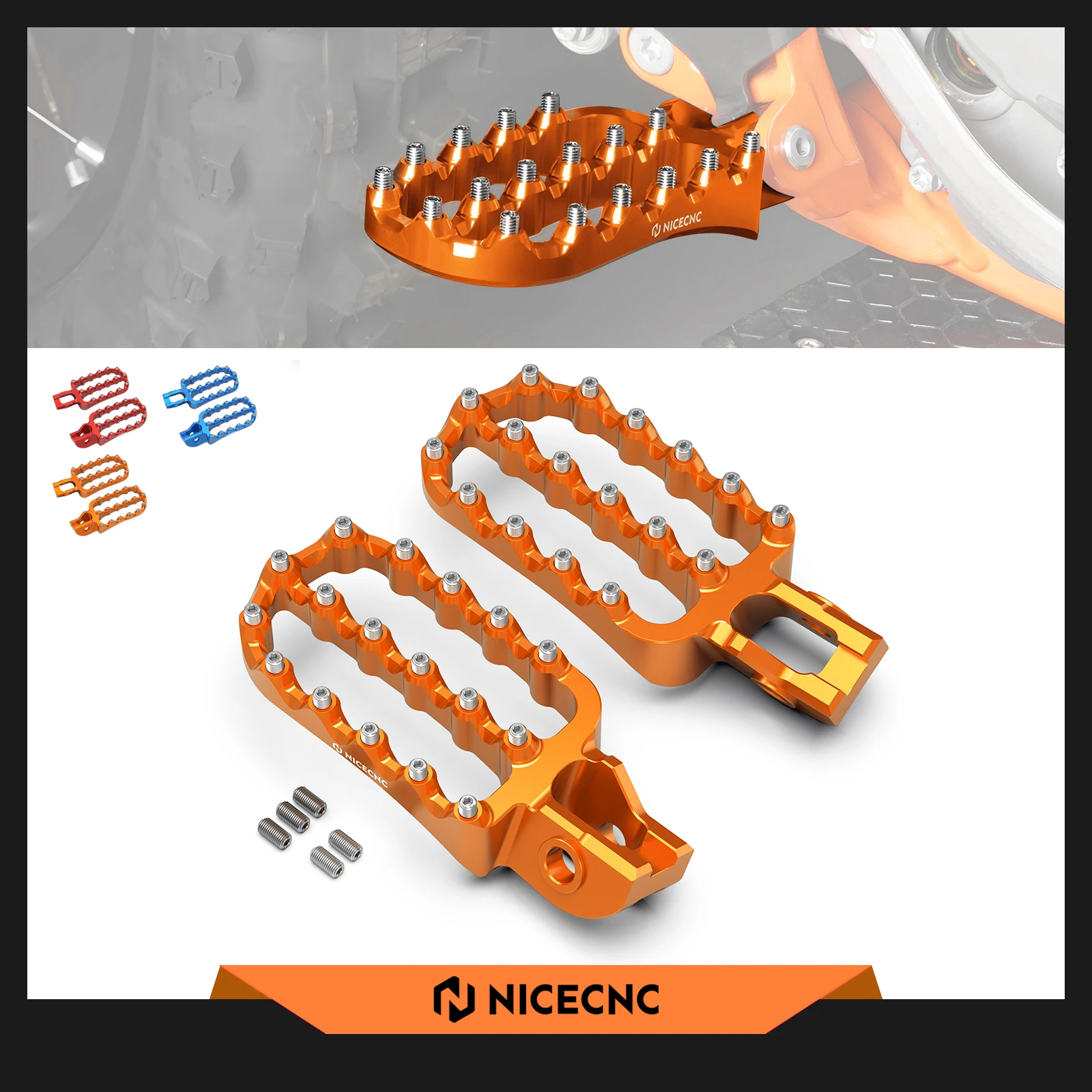 

For 2023 KTM EXC 300 EXC 250 EXC 150 EXCF 500 450 350 SX 125 SX-F 450 XC 200 2017-2022 Motorcycle Enlarged Foot Pegs Footrest