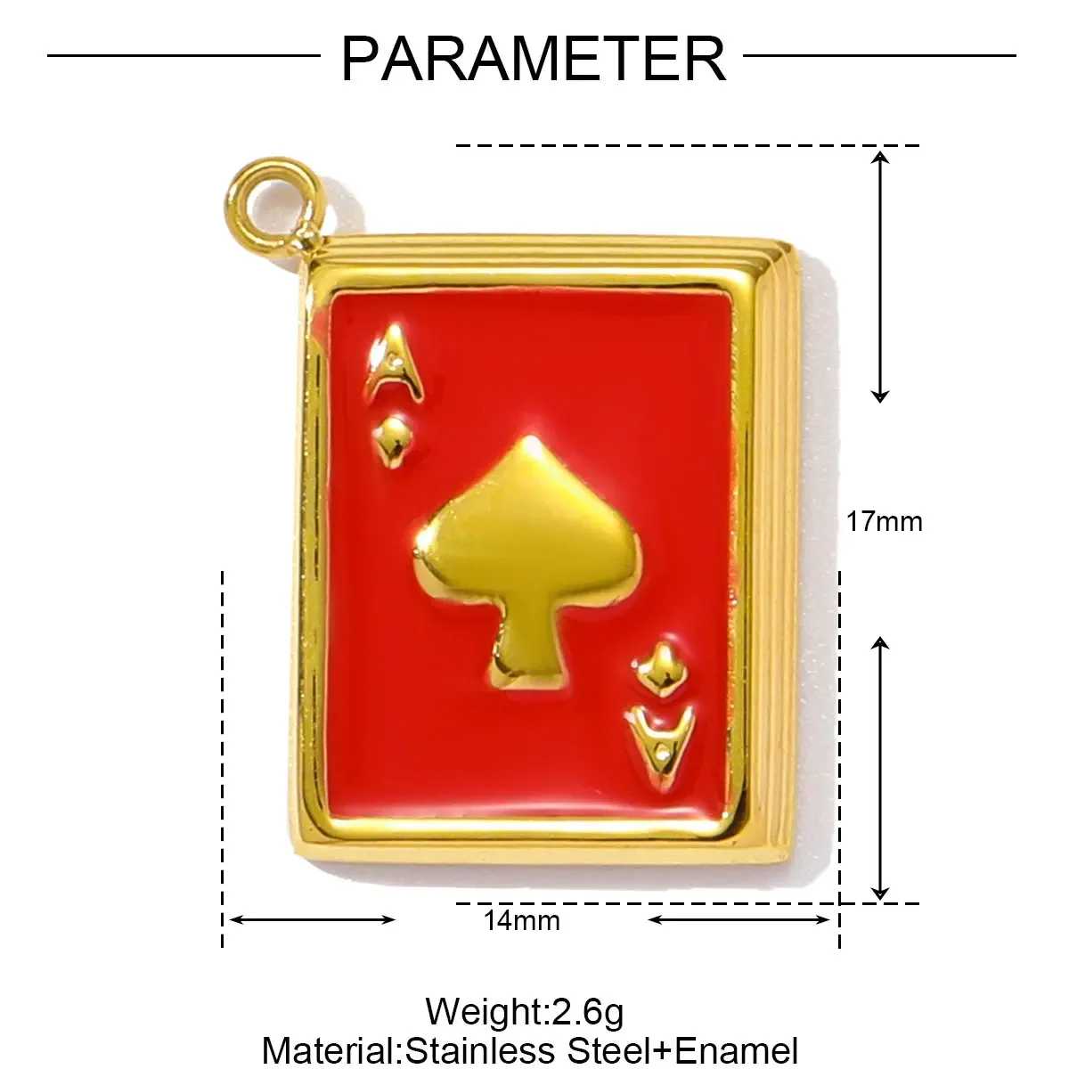 3 stks/partij Groothandel Rvs Emaille Vierkant Hart Diy Oorbel Bedels Vrouw Boze Oog Ketting Hangers Poker Sieraden