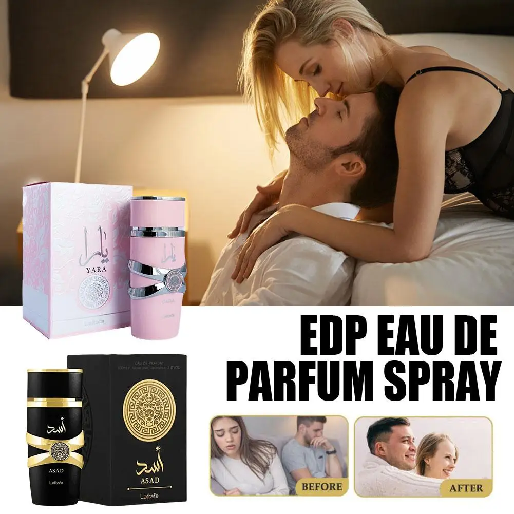 Perfume árabe de Dubái de 100ml, fragancia ligera fresca de larga duración, Perfumes originales para hombres y mujeres, feromonas, aerosol corporal, regalo de fecha