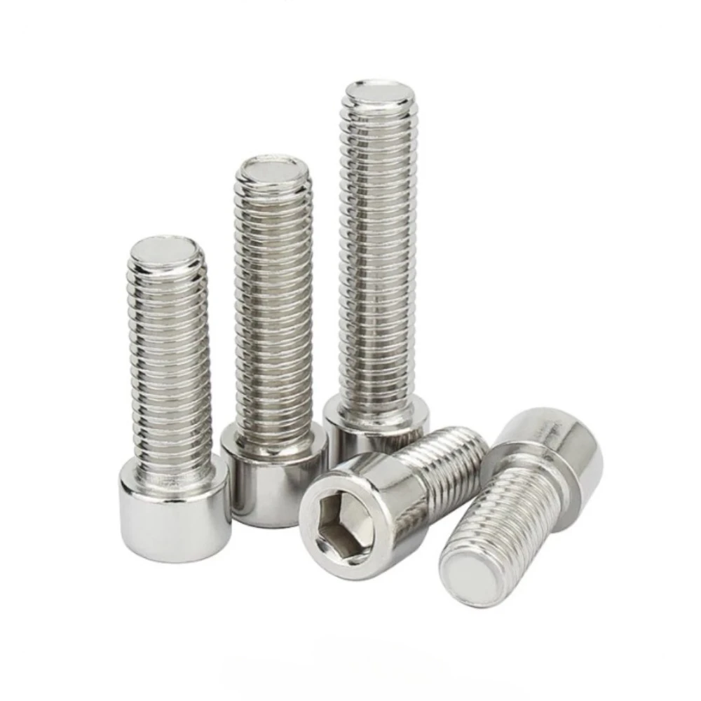 5/10/50Pcs M1.6 M2 M2.5 M3 M4 M5 M6 M8 A2-70 304 Stainless Steel grade 12.9 steel Hexagon Hex Socket Head Cap Allen Bolt Screw