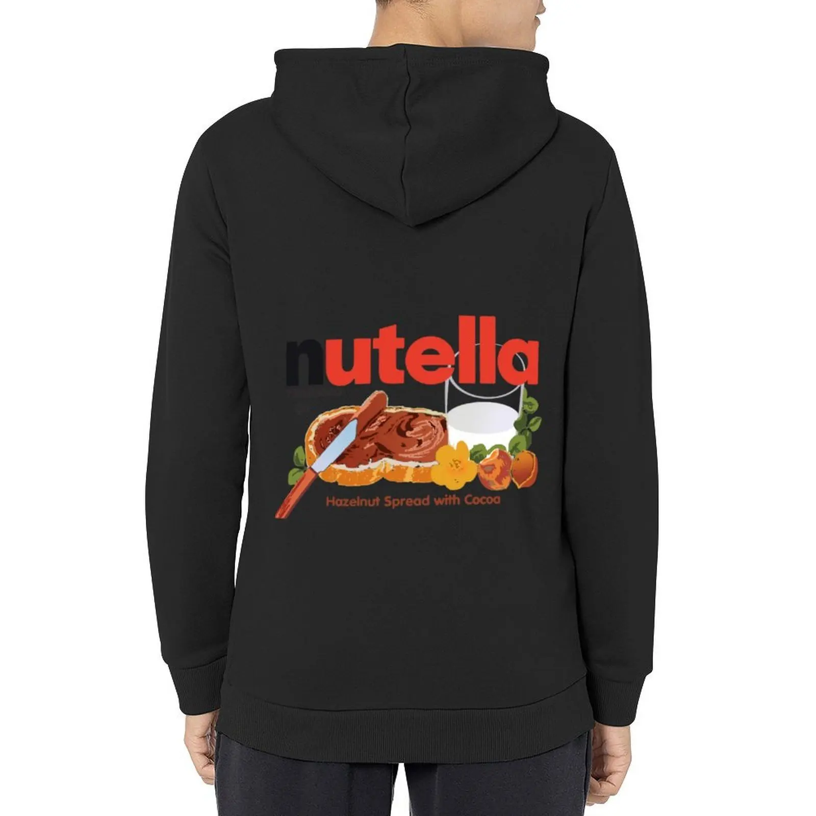 Conjunto de sudadera con capucha para hombre, diseño icónico de Nutella, avellanas y cacao, abrigo para hombre, ropa de anime con capucha