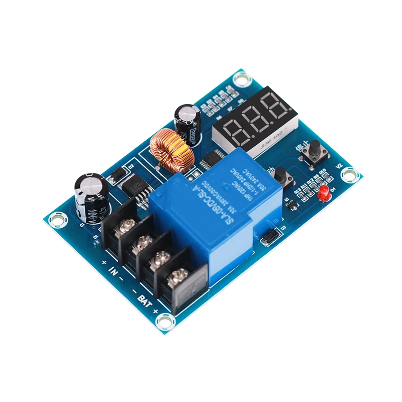 Módulo controlador de carregador de bateria de 6V a 60V com placa de relé protetora de comutação automática