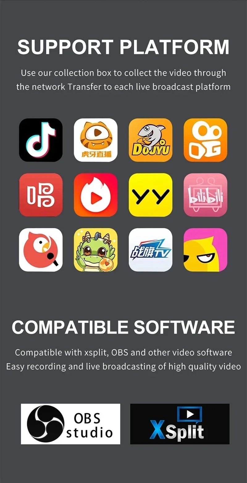 4K Video USB Capture Card HDMI Video Grabber Record Box for PS5 Game DVD Camcorder Camera Recording PC Live Streaming record