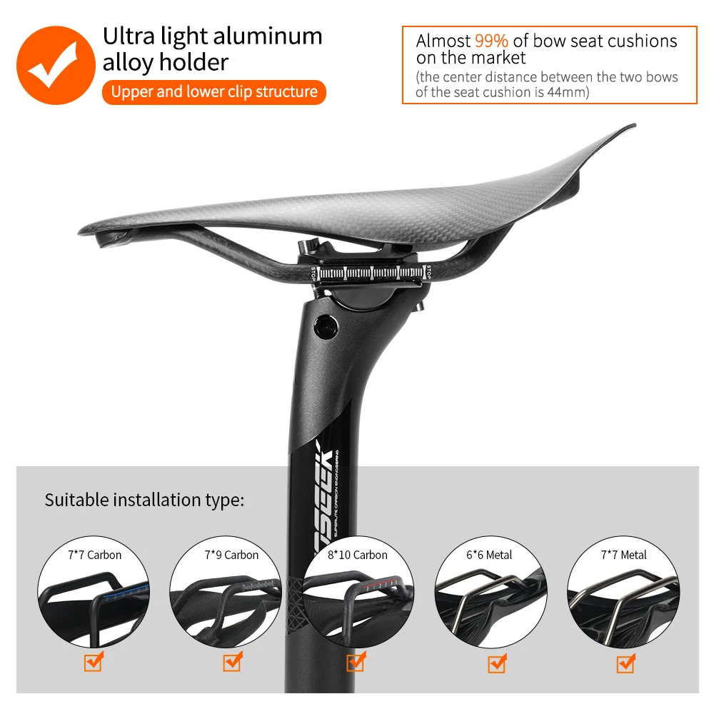 TOSEEK Carbon Seatpost Light Weight 27.2 31.6mm Length 400mm Matte Black MTB Road Bike Seat Post Seat Tube Bicycle Parts