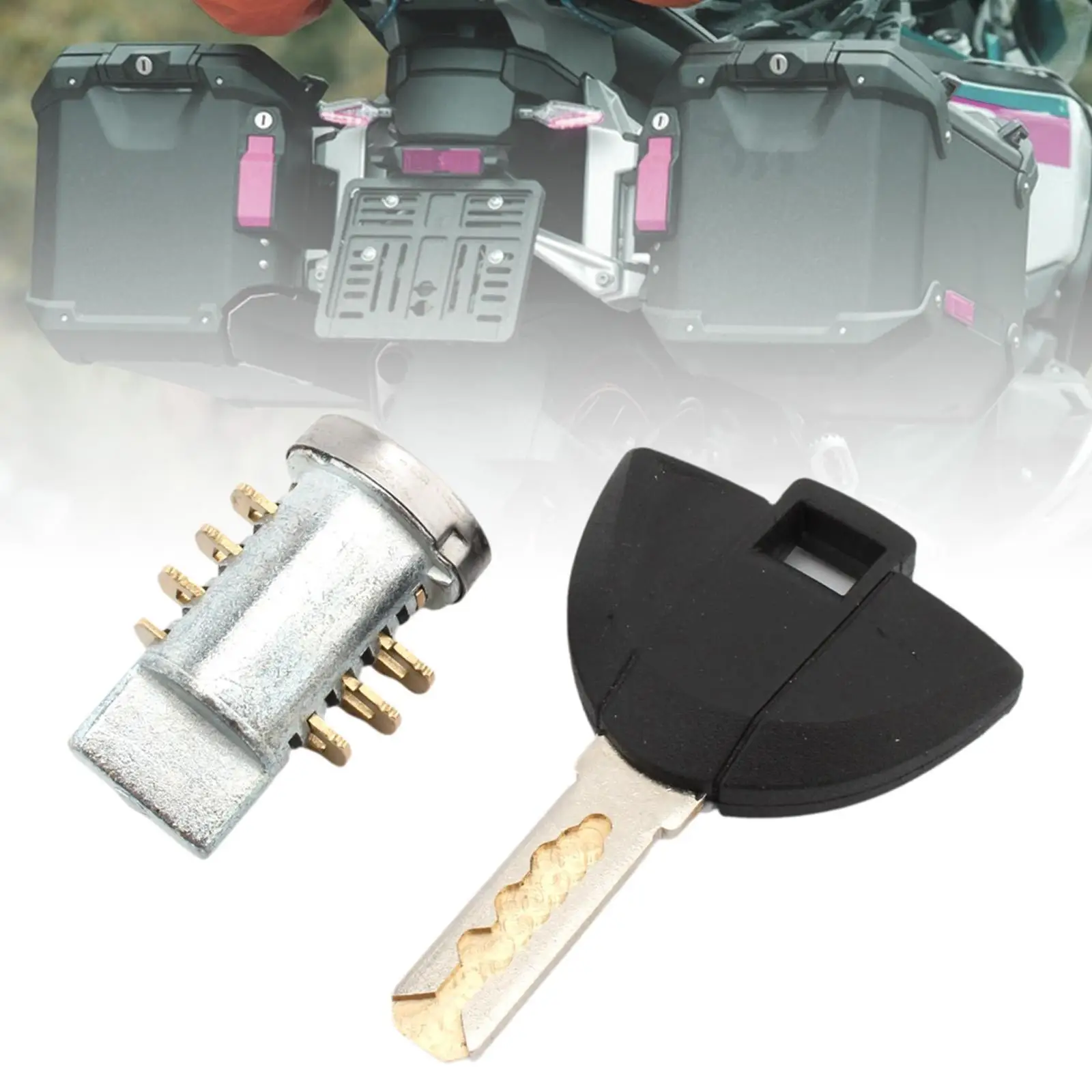 

Motorcycle Tail Box Lock Cylinder Easily Install Widely Usage Replacement Sturdy Rear Trunk Lock Cylinder for F650GS F700GS