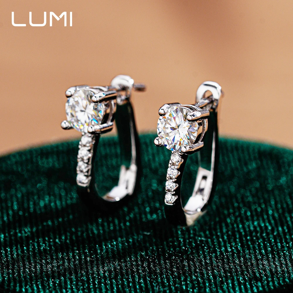 

Изысканные U-образные серебряные серьги-гвоздики S925 0,5 карата VVS1, блестящие муассанитовые бриллианты для женщин, красивые повседневные ювелирные изделия, подарок