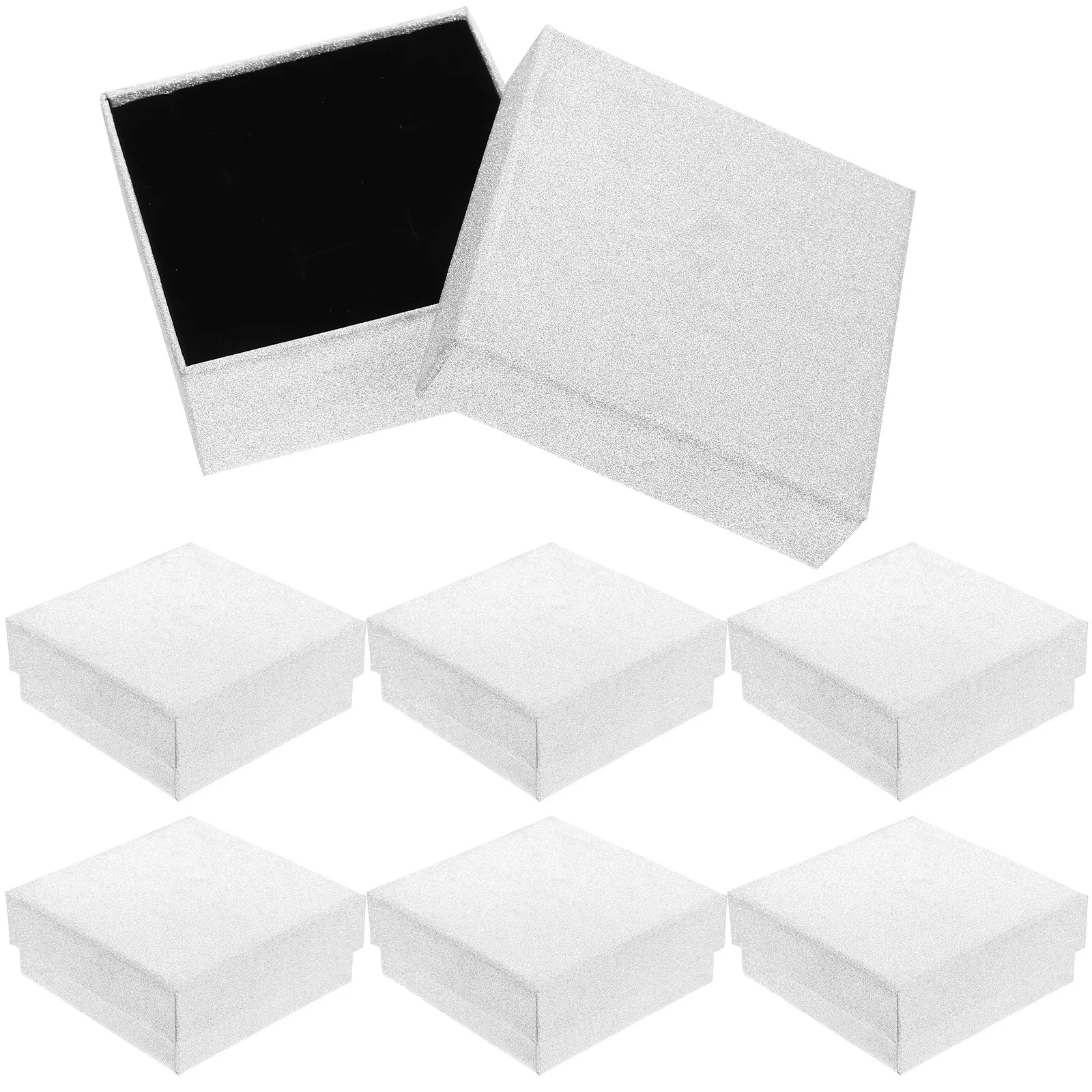 10Pcs Stylish Jewelry Gift Box Exquisite Earring Necklace Bracelet Packaging Creative Reusable Lint Sponge Material