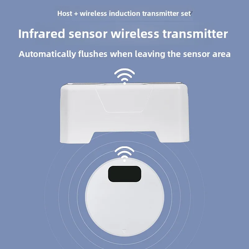 Household Smart Infrared Induction Toilet Flusher Set Charging Automatic Toilet Flush Push Free-Button Sensor Toilet Accessories