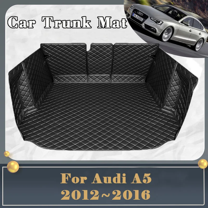 

Car Trunk Mat For Audi A5 8T 8F MK1 2012~2016 Dirt-resistant Fully Surrounded Trunk Mat Rear Cargo Tray Car Accessories 4 Door